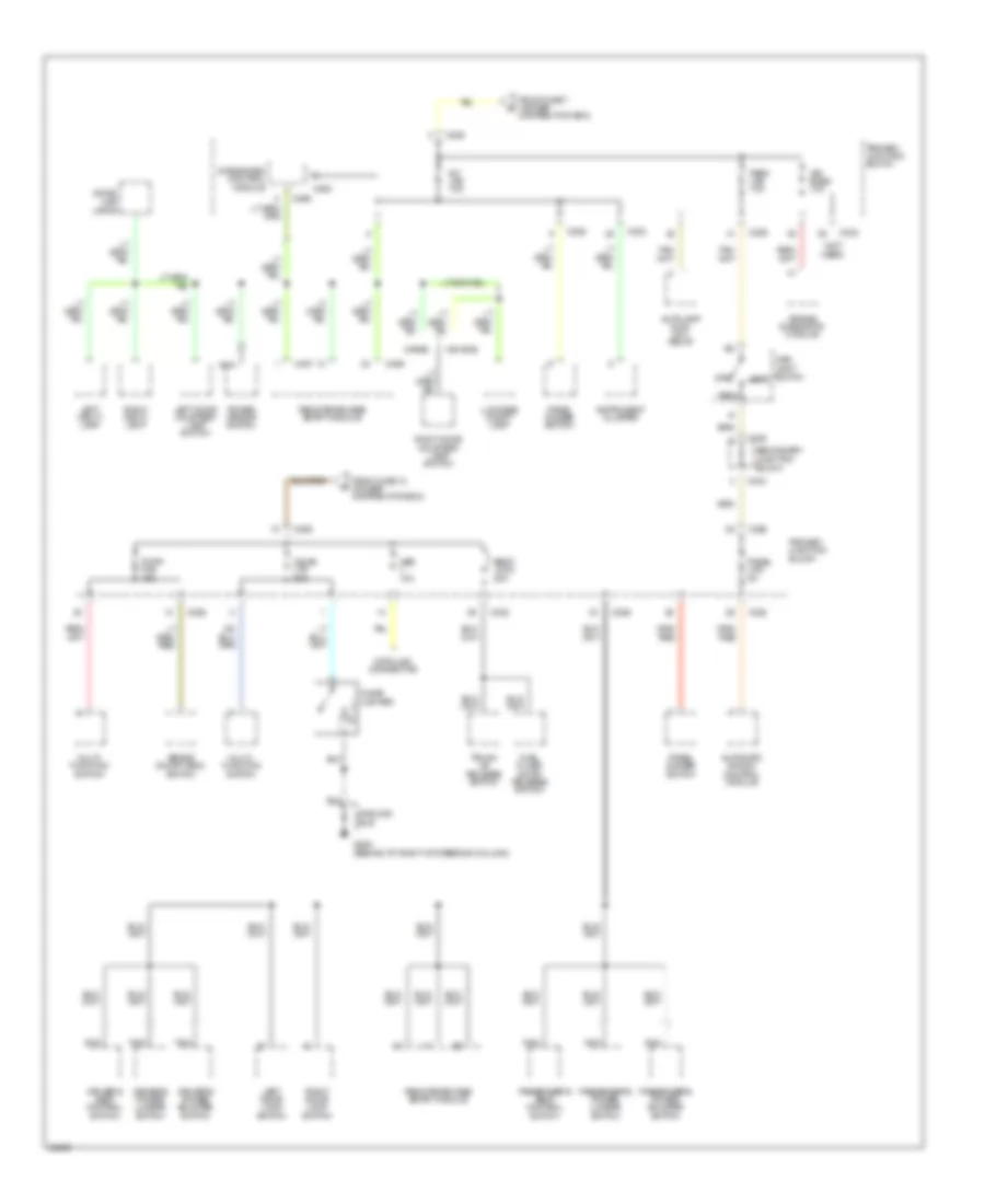 Power Distribution Wiring Diagram 4 of 4 for Ford Thunderbird LX 1995