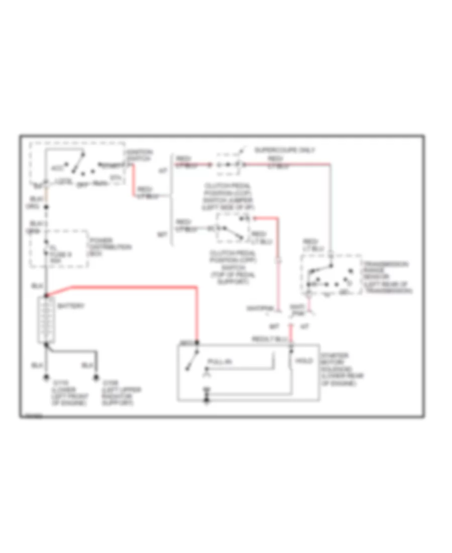 Starting Wiring Diagram for Ford Thunderbird LX 1995
