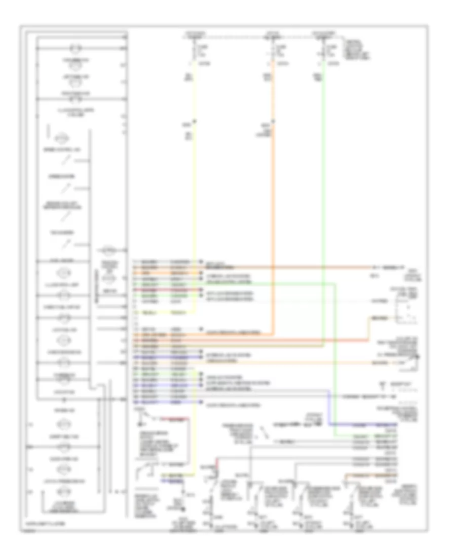 2.0L, Instrument Cluster Wiring Diagram, without Auxiliary Instrument Cluster for Ford Focus ZX3 2004