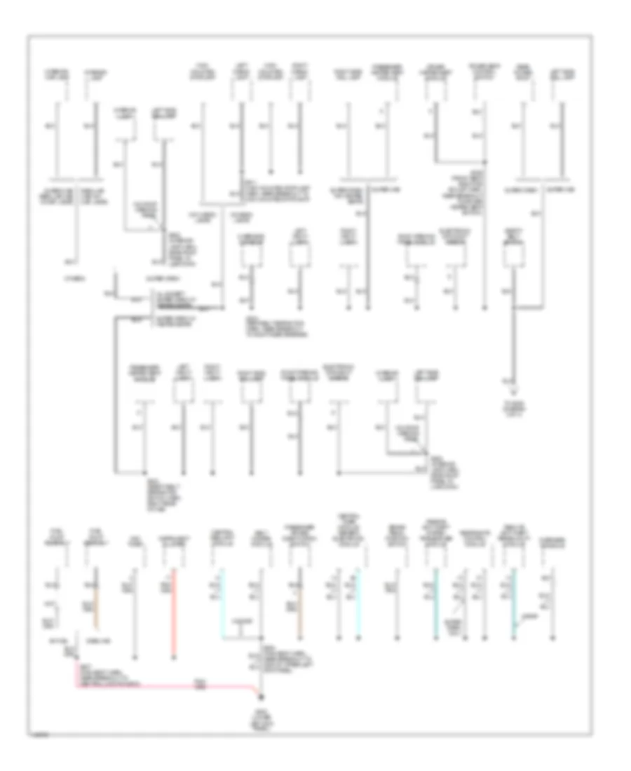 Ground Distribution Wiring Diagram (4 of 4) for Ford Pickup F150 2001