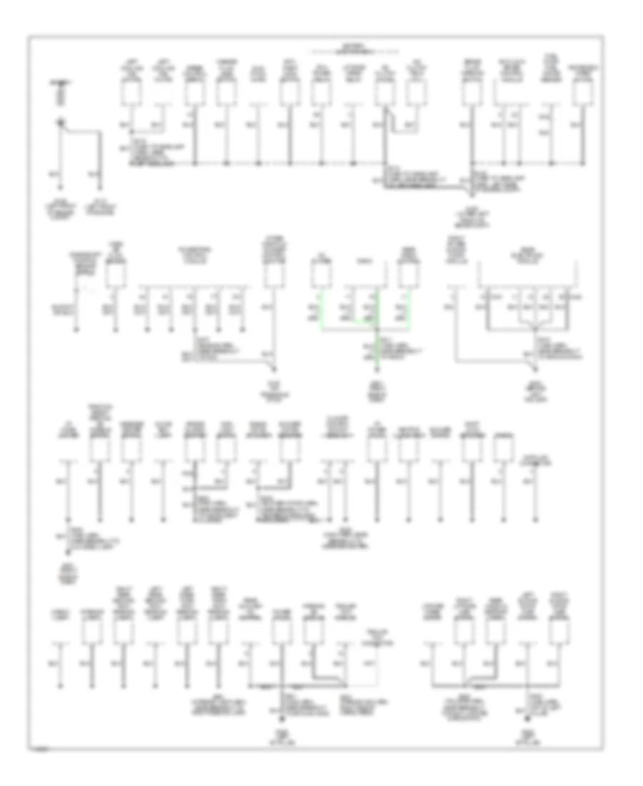 Ground Distribution Wiring Diagram 1 of 2 for Ford Windstar 1999