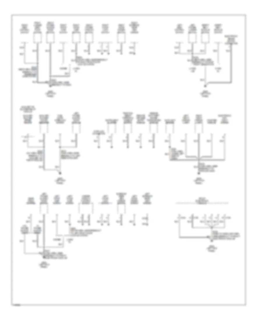 Ground Distribution Wiring Diagram (2 of 2) for Ford Windstar 1999