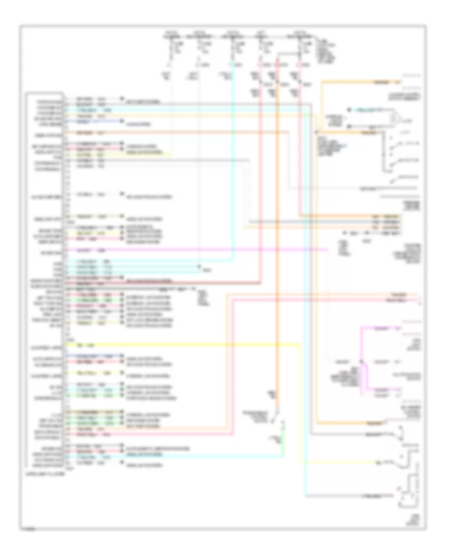 Instrument Cluster Wiring Diagram 1 of 2 for Ford Windstar 1999