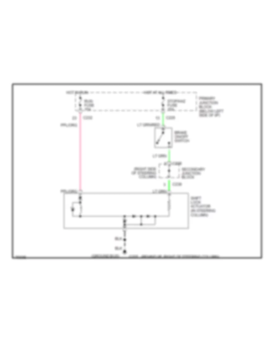 Shift Interlock Wiring Diagram for Ford Thunderbird Super Coupe 1995