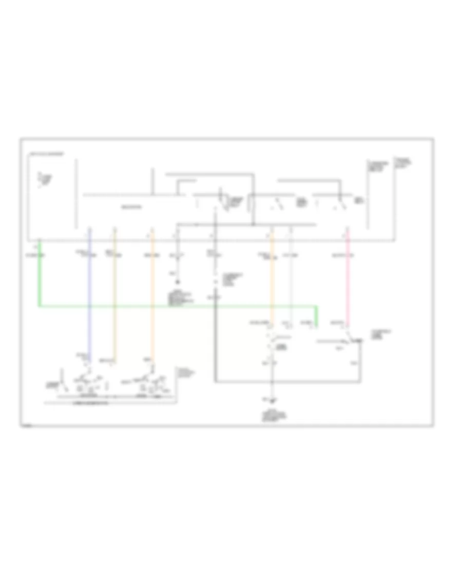 Электросхема стеклоочистителя, дворников и омывателя для Ford Thunderbird Super Coupe 1995