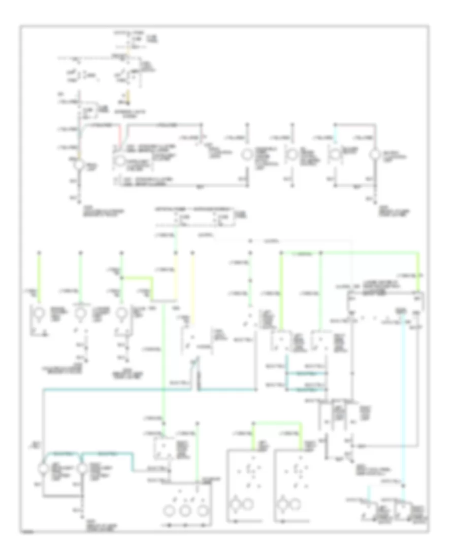 Interior Light Wiring Diagram 4 Door with Power Door Locks for Ford Tempo GL 1993