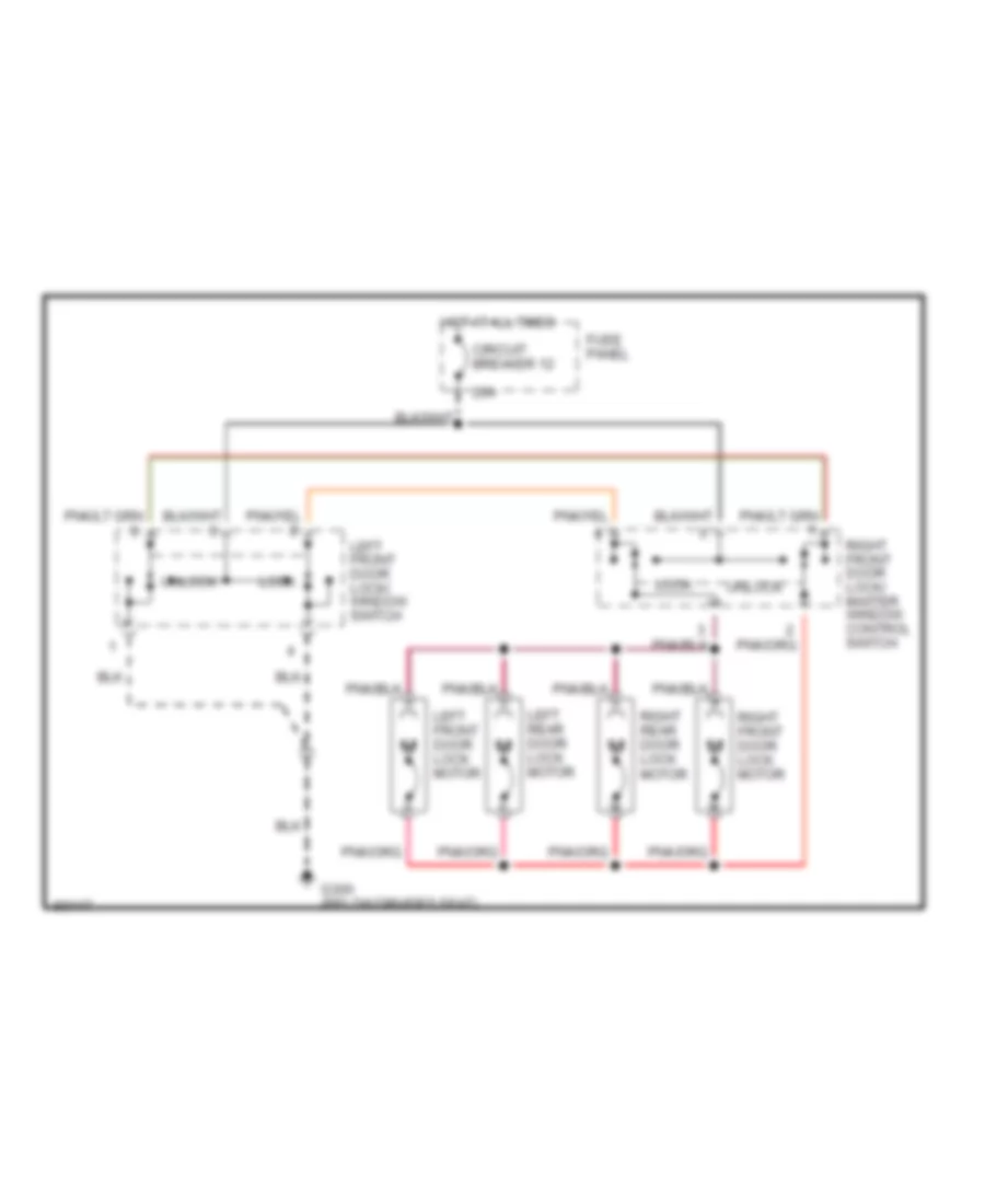 Power Door Lock Wiring Diagram 4 Door for Ford Tempo GL 1993