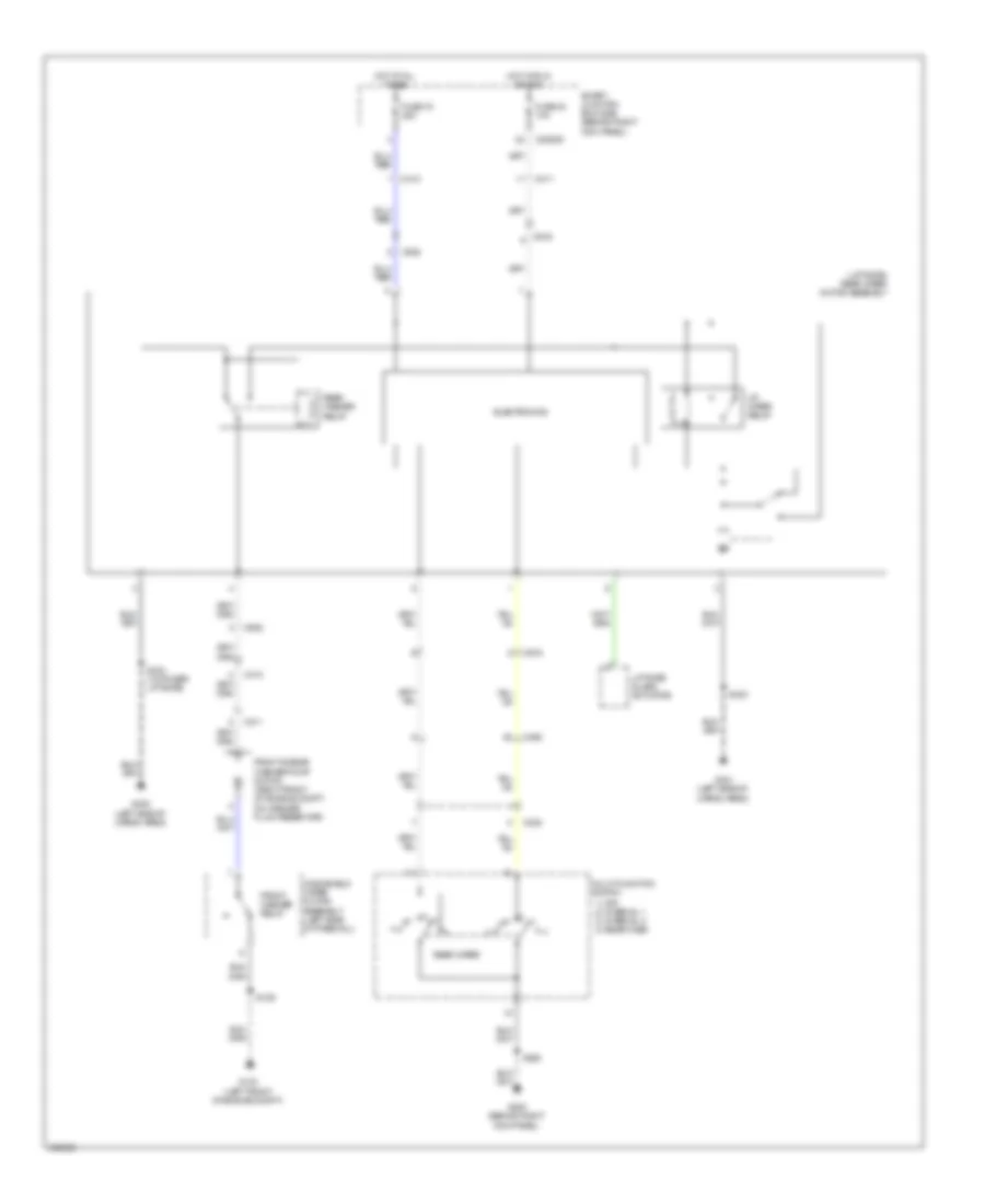 Электросхема заднего стеклоочистителя дворника и омывателя для Ford Expedition EL 2012