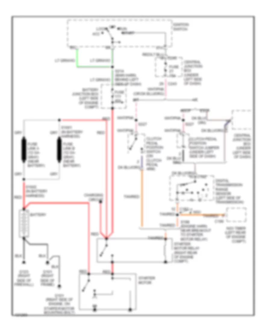 Starting Wiring Diagram for Ford Pickup F250 Super Duty 2001