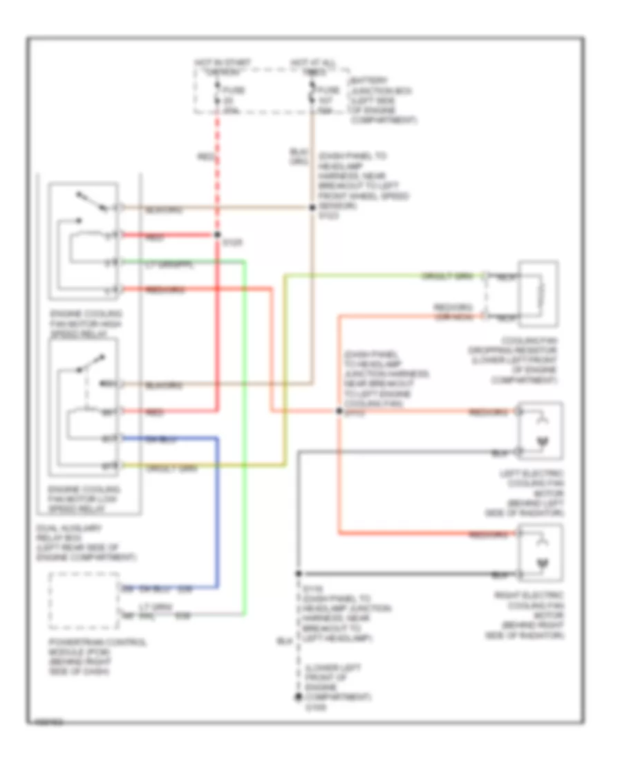 Cooling Fan Wiring Diagram for Ford Windstar LX 1999