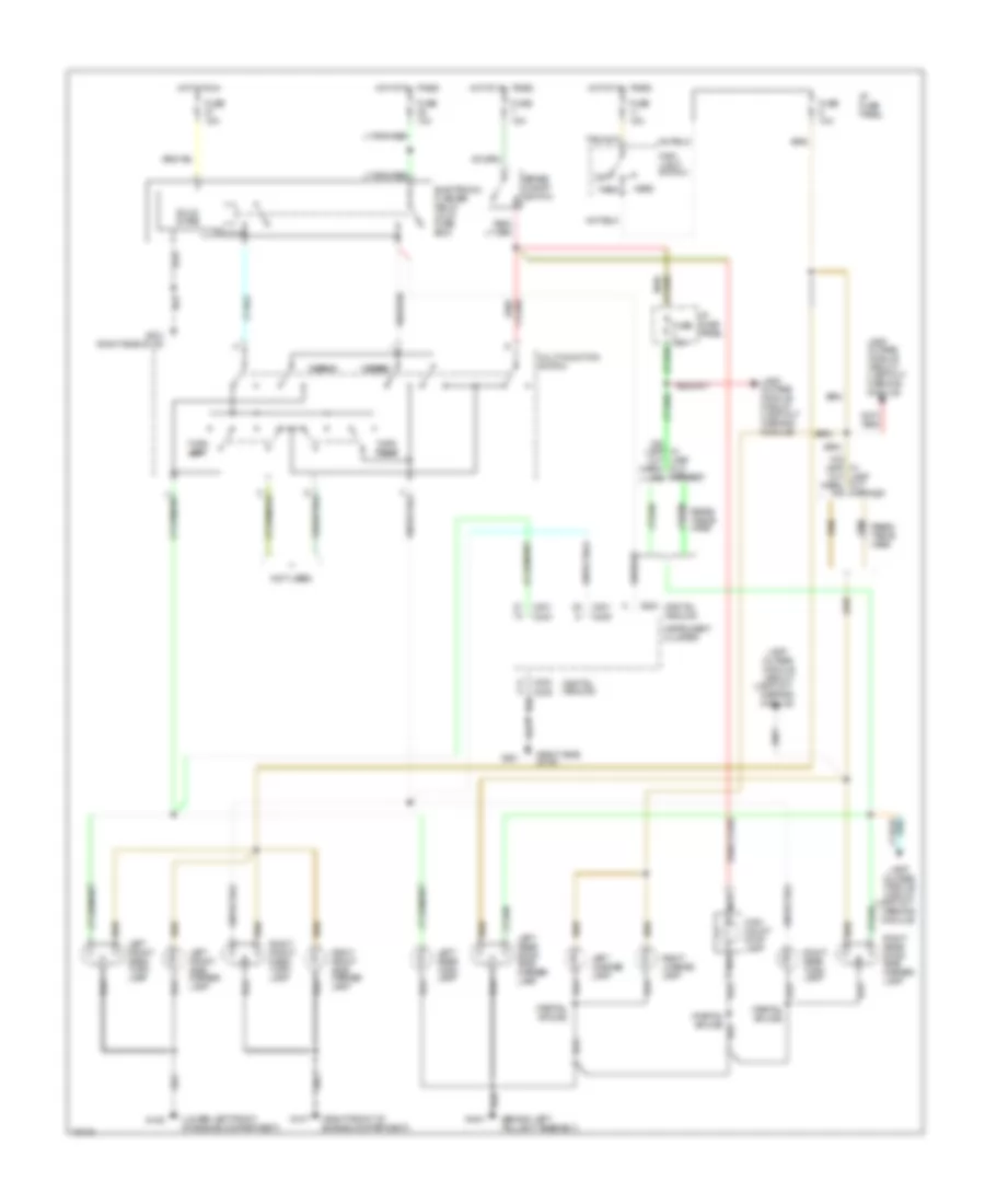Exterior Lamps Wiring Diagram, Early Production for Ford Windstar 1995