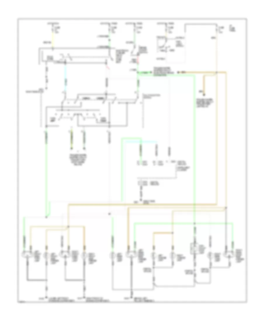 Exterior Lamps Wiring Diagram, Late Production for Ford Windstar 1995