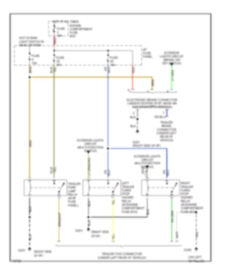 TrailerCamper Adapter Wiring Diagram for Ford Windstar 1995