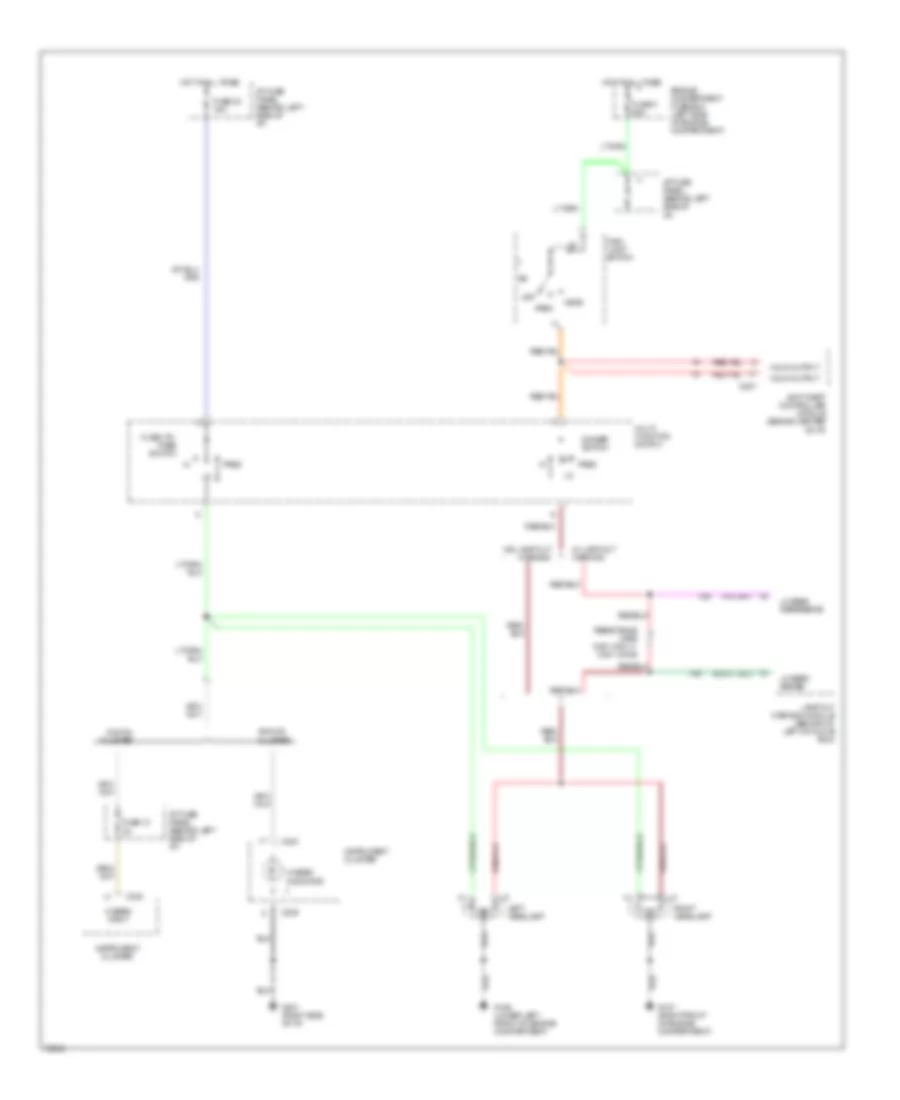 Headlamps Wiring Diagram, without DRL for Ford Windstar 1995