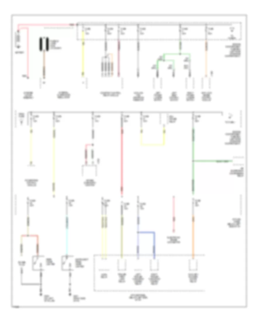 Power Distribution Wiring Diagram 1 of 4 for Ford Windstar 1995