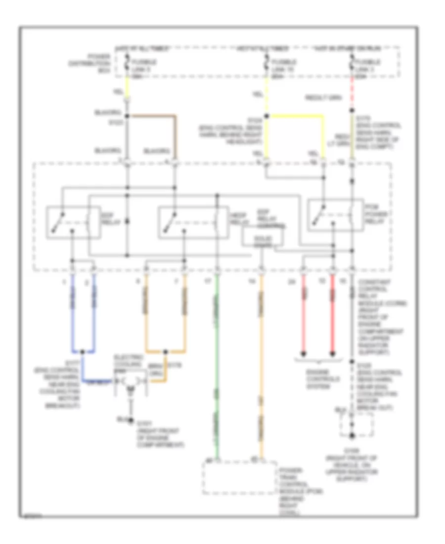 Cooling Fan Wiring Diagram for Ford Thunderbird LX 1997