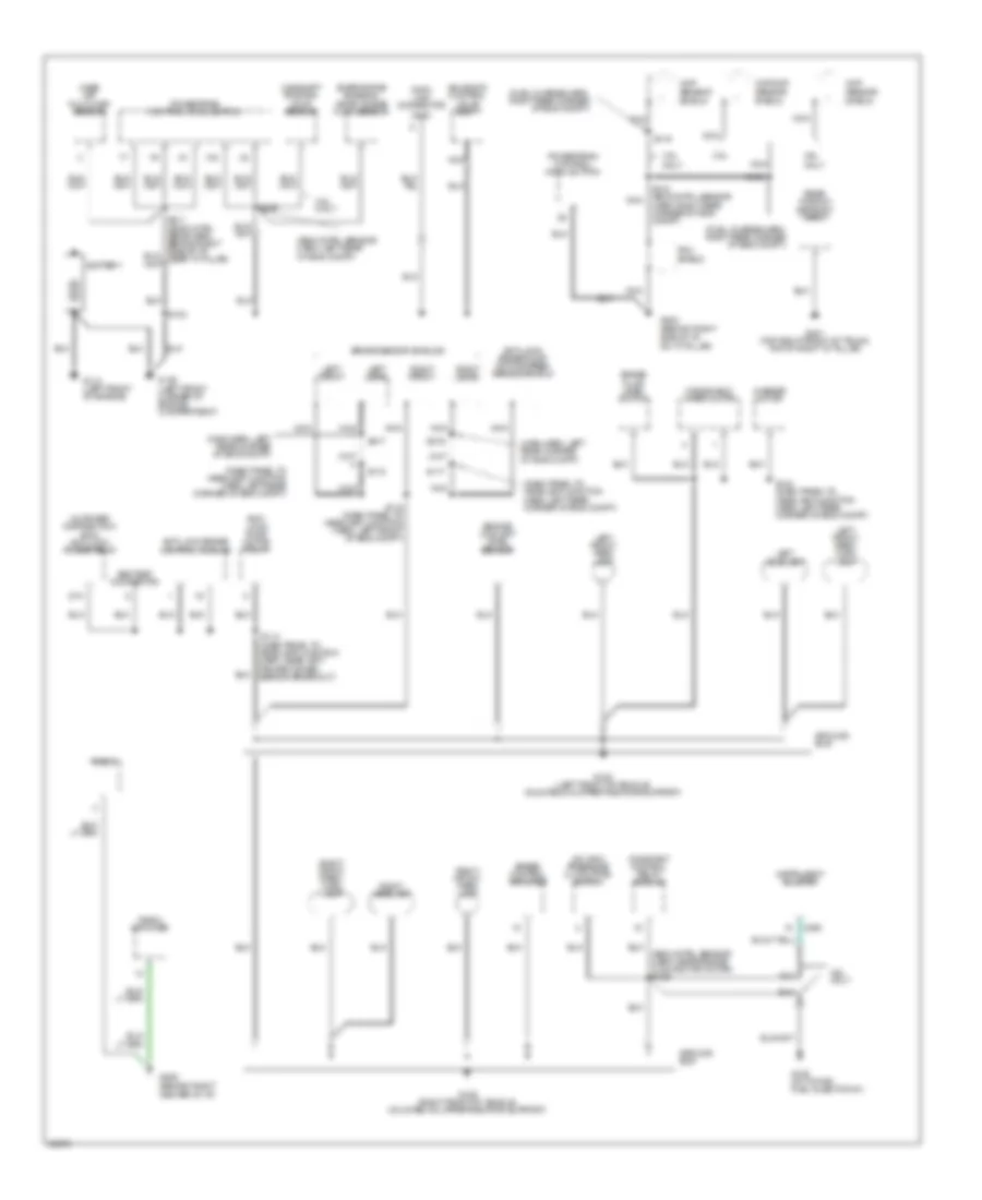 Ground Distribution Wiring Diagram 1 of 3 for Ford Thunderbird LX 1997