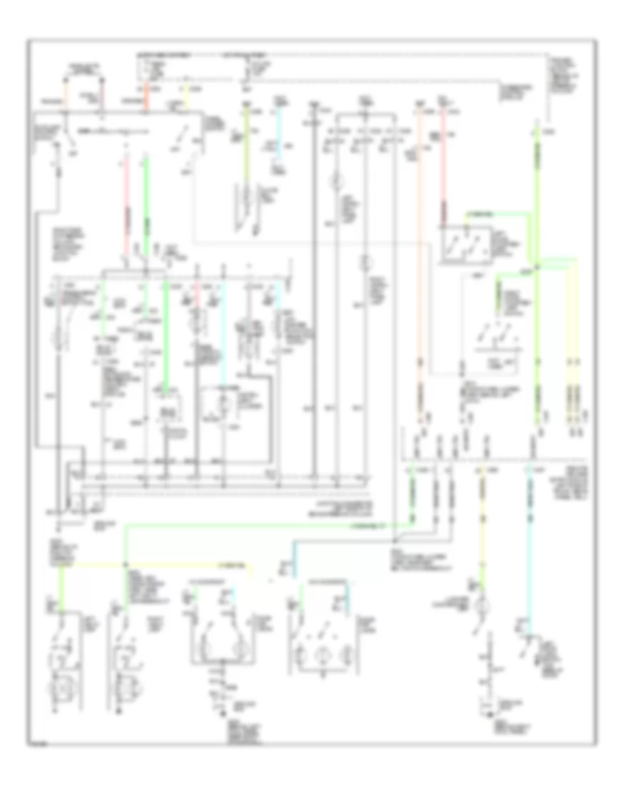 Interior Light Wiring Diagram with Keyless Entry for Ford Thunderbird LX 1997