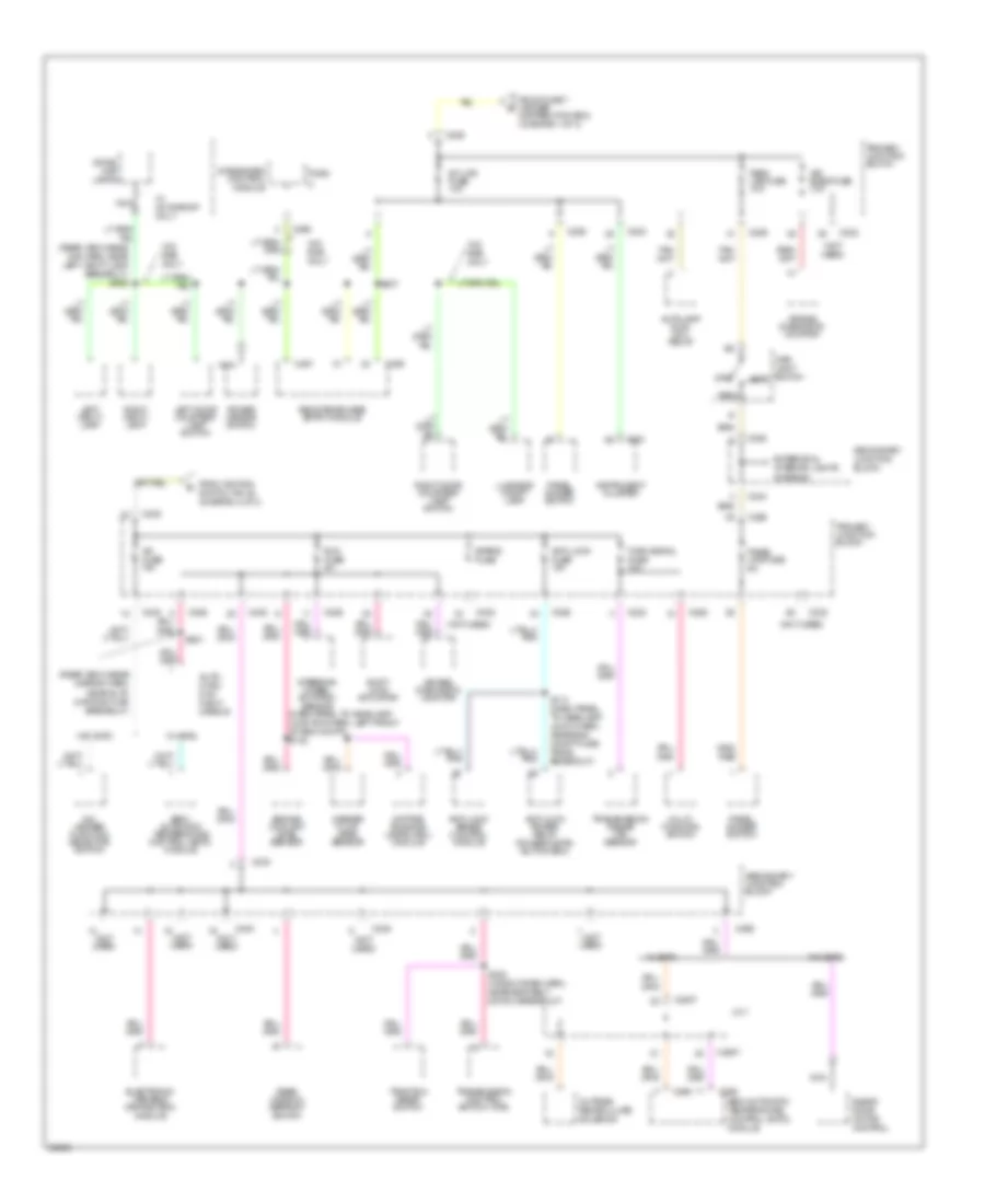 Power Distribution Wiring Diagram 3 of 3 for Ford Thunderbird LX 1997