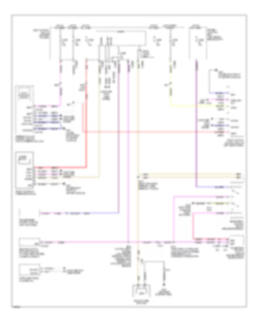 Exterior Lamps Wiring Diagram (1 of 2) for Ford Explorer 2012