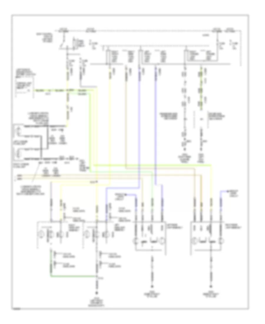 Exterior Lamps Wiring Diagram 2 of 2 for Ford Explorer 2012