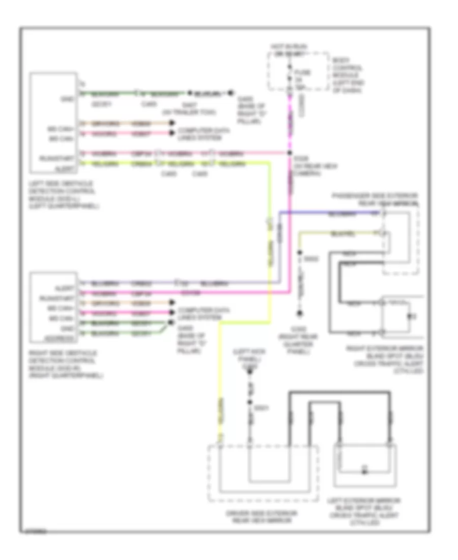 Blind Spot Information System Wiring Diagram for Ford Explorer 2012