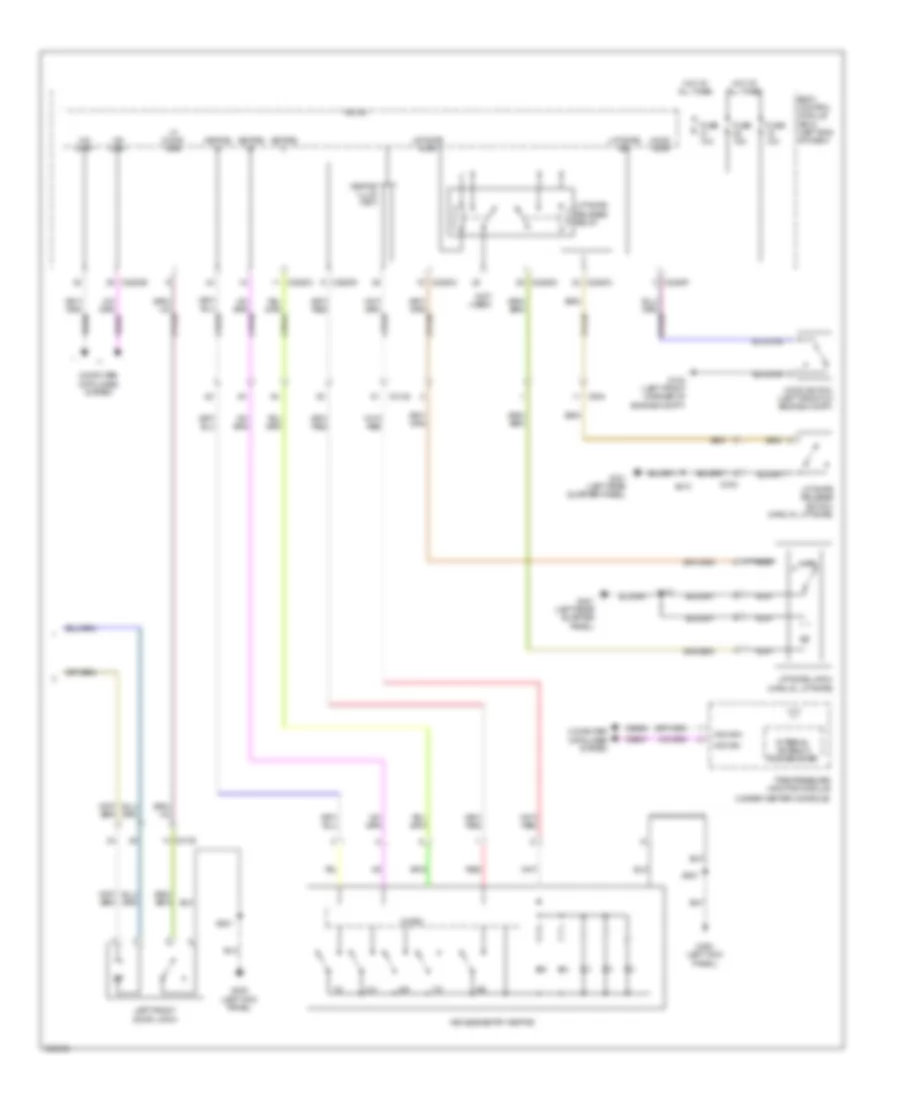 Power Door Locks Wiring Diagram, without Intelligent Access (2 of 2) for Ford Explorer 2012