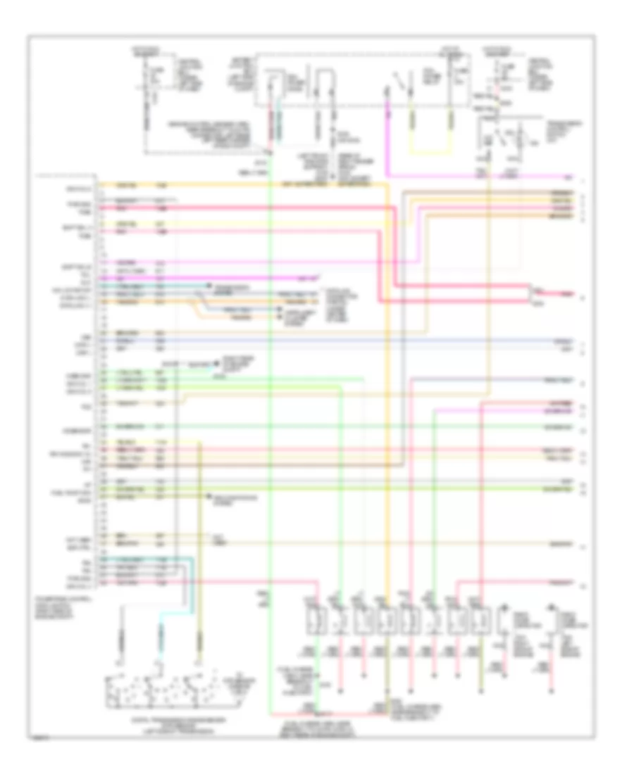 5.4L, Engine Performance Wiring Diagrams, with 4R100 Transmission (1 of 4) for Ford Pickup F350 Super Duty 2001