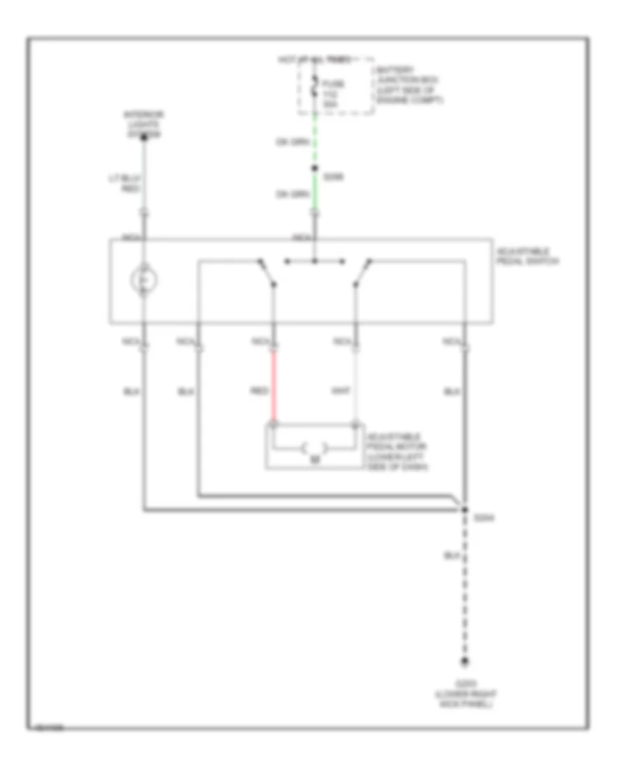 Adjustable Pedal Wiring Diagram for Ford Pickup F350 Super Duty 2001