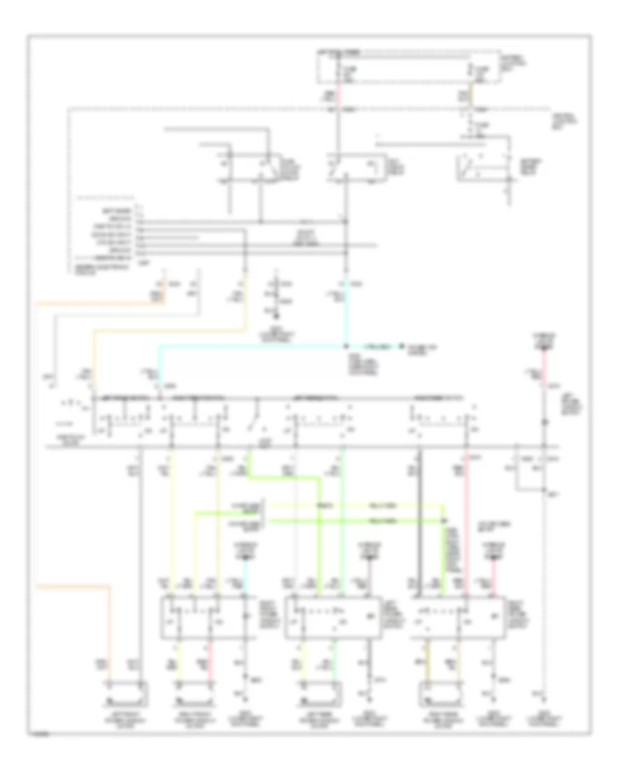 Power Window Wiring Diagram Supercrew for Ford Pickup F350 Super Duty 2001