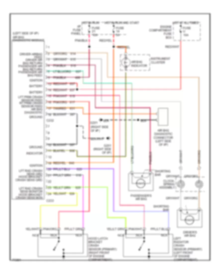 Supplemental Restraint Wiring Diagram for Ford Windstar GL 1995