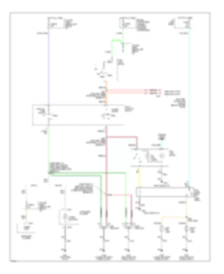 Headlight Wiring Diagram, without DRL for Ford Windstar 1997