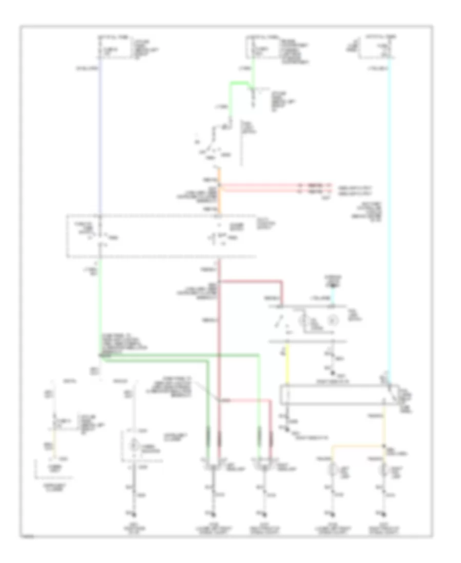 Headlight Wiring Diagram without DRL for Ford Windstar 1997