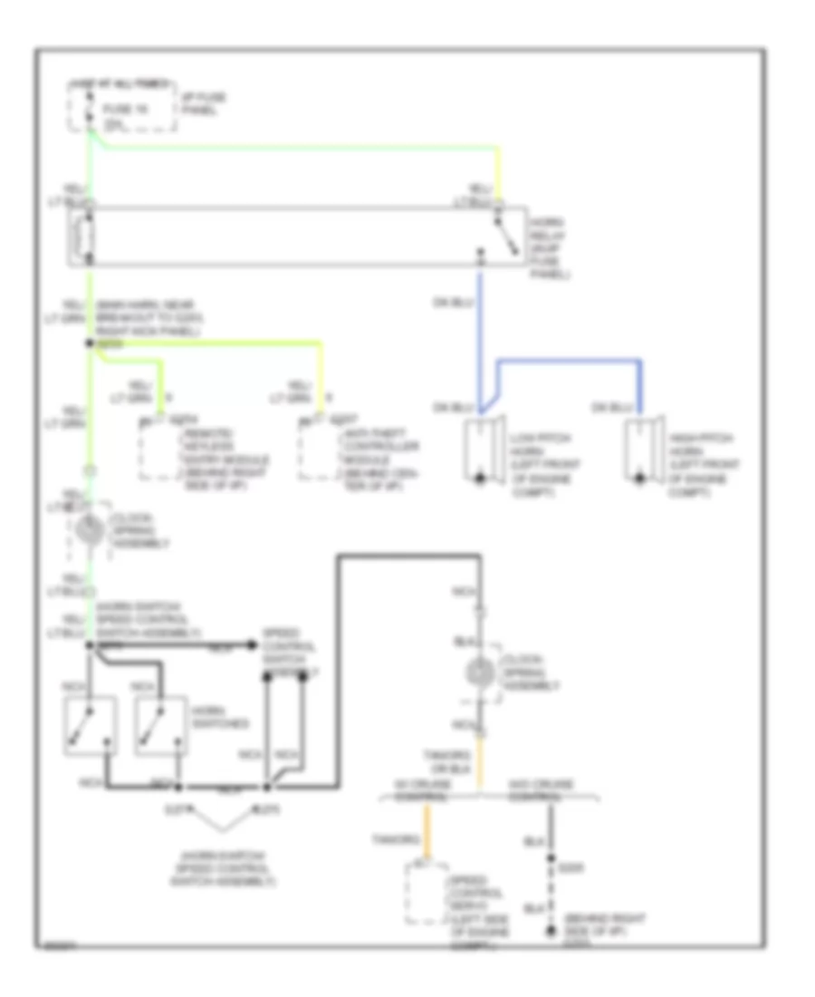 Horn Wiring Diagram for Ford Windstar 1997