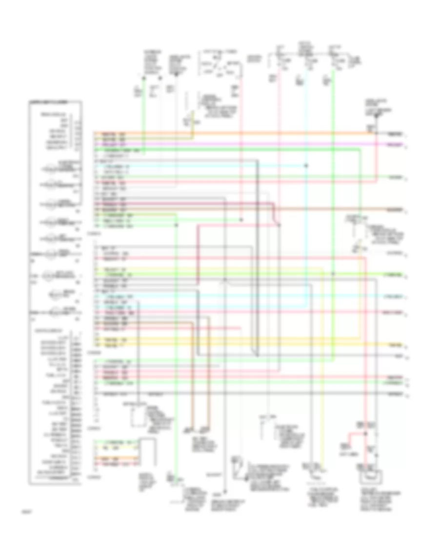 Electronic Cluster Wiring Diagram 1 of 2 for Ford Aerostar 1994