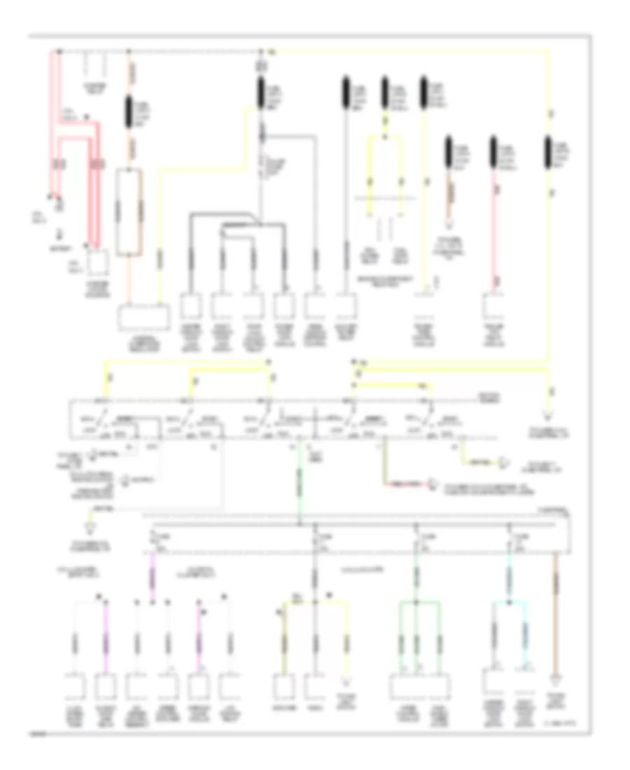 Power Distribution Wiring Diagram 1 of 4 for Ford Aerostar 1994