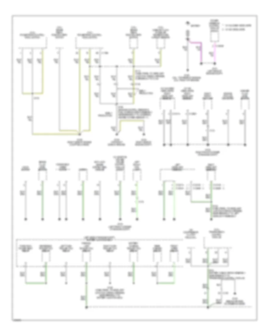 Ground Distribution Wiring Diagram 1 of 5 for Ford Explorer Limited 2012