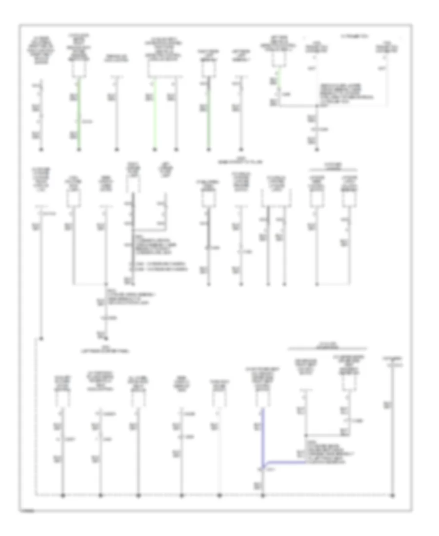 Ground Distribution Wiring Diagram 4 of 5 for Ford Explorer Limited 2012
