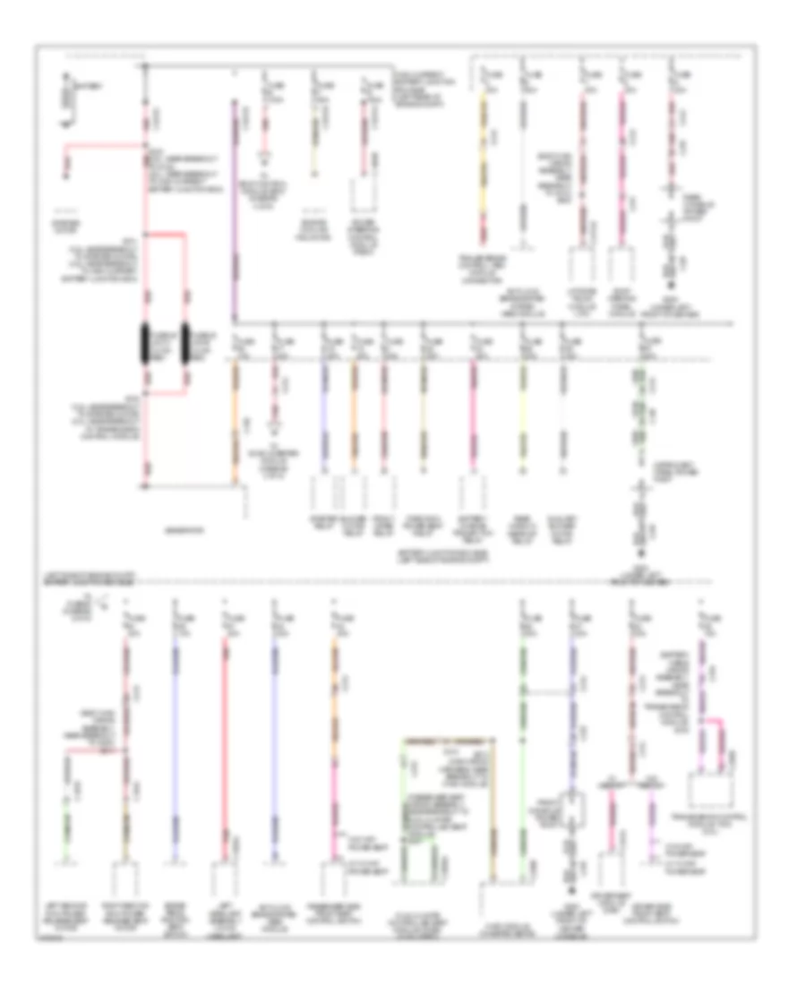 Power Distribution Wiring Diagram 1 of 5 for Ford Explorer Limited 2012
