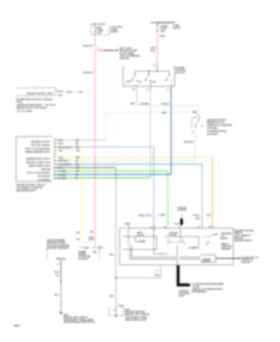 5.0L (VIN H), Электросхема системы круизконтроля для GMC Vandura G1994 1500