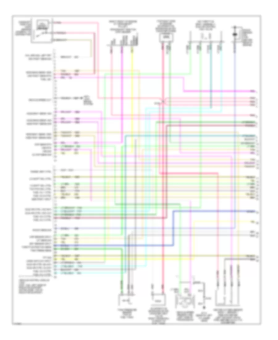 4.3L ВИН В, Электросхема системы управления двигателя (1 из 4) для GMC Forward Control P1999 3500