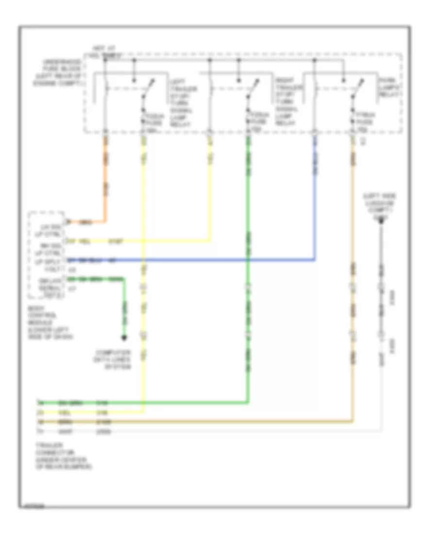 Электросхема розетки подключения прицепа для GMC Terrain Denali 2013
