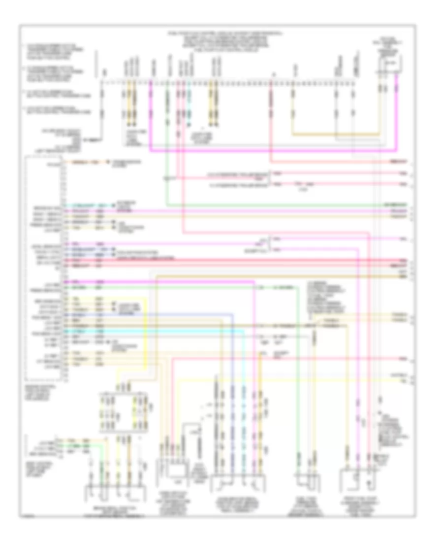6.2L ВИН Ф, Электросхема системы управления двигателем (1 из 6) для GMC Yukon 2013