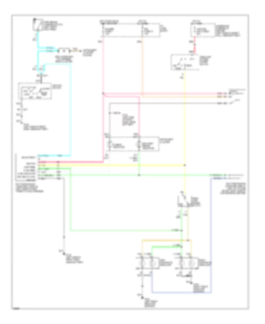 Headlight Wiring Diagram, withDRL & withComposite Headlamps для GMC Safari 1996