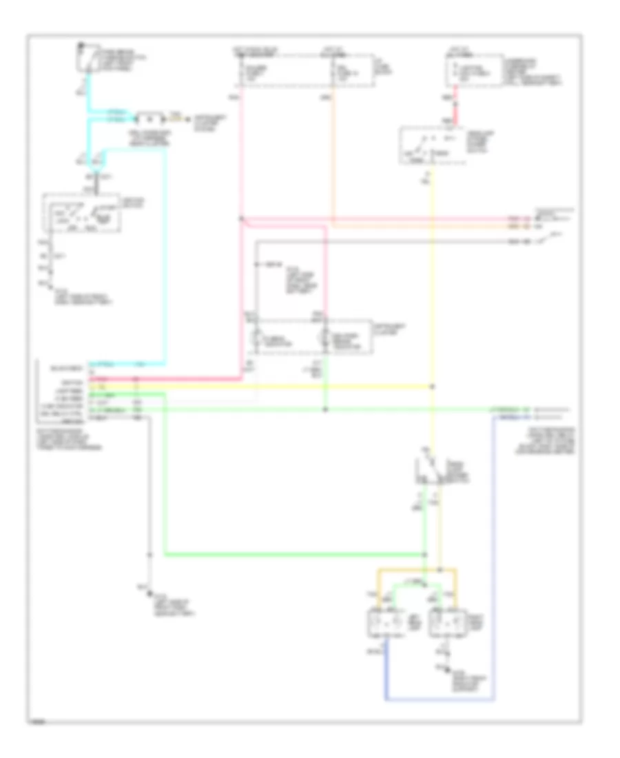 Headlight Wiring Diagram, withDRL & withSealed Beam Lamps для GMC Safari 1996