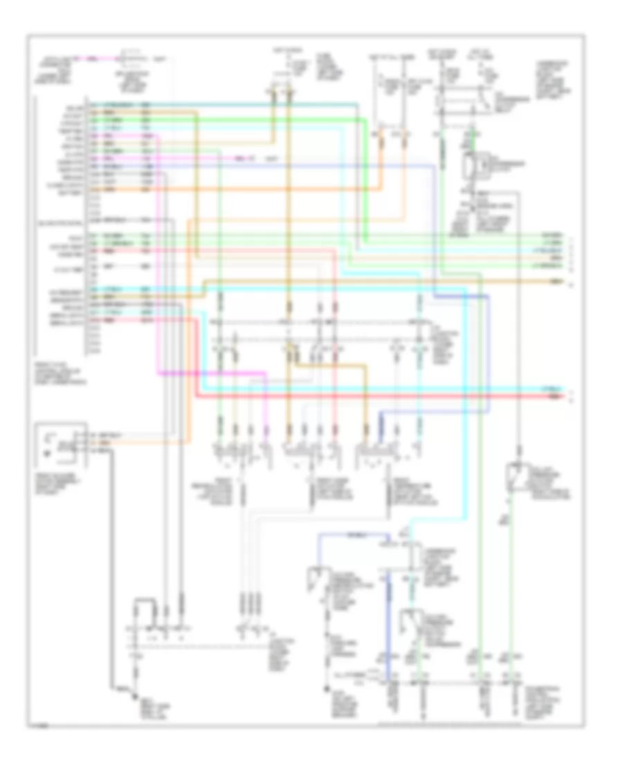 Automatic A/C Wiring Diagram, Front & Rear Счет, без Люк (1 из 2) для GMC Yukon 2001