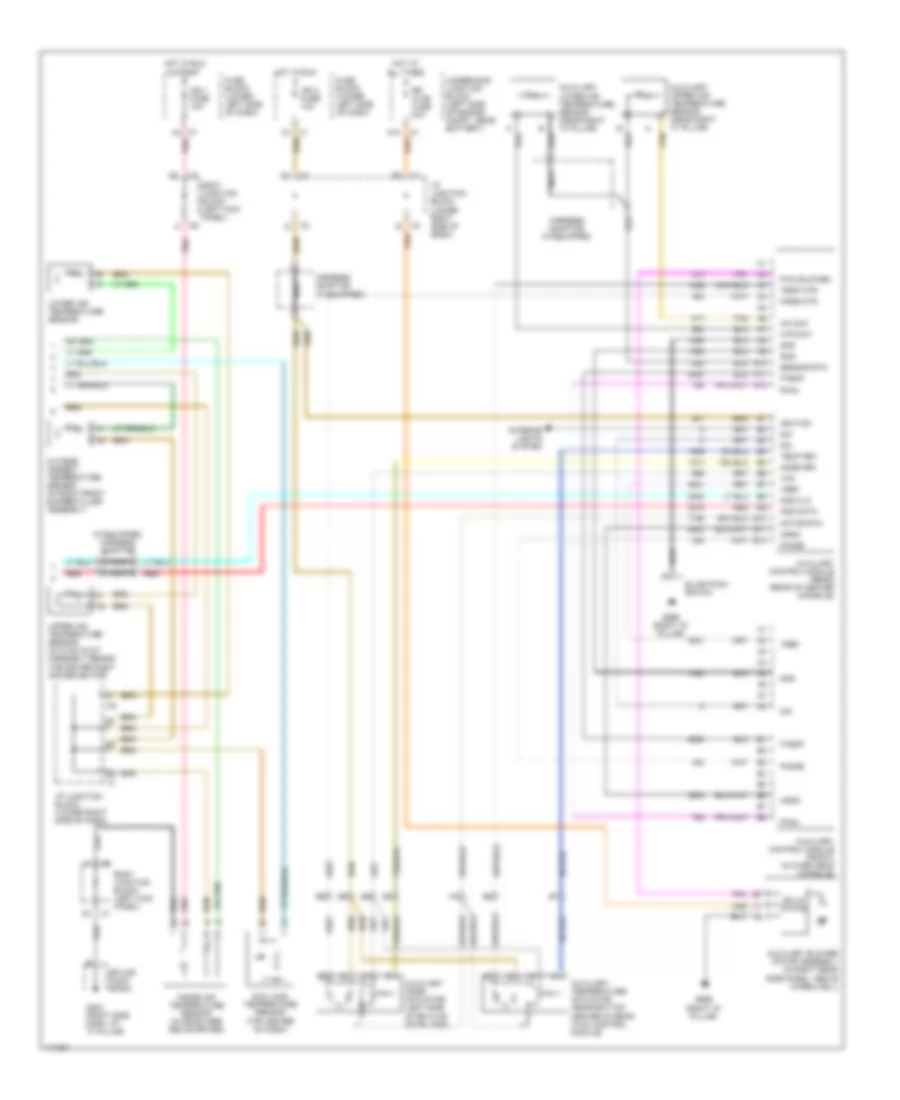 Automatic A/C Wiring Diagram, Front & Rear Счет, без Люк (2 из 2) для GMC Yukon 2001