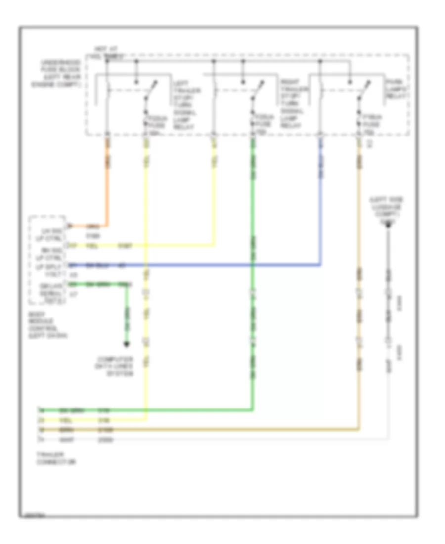 Электросхема розетки подключения прицепа для GMC Terrain SLT 2011