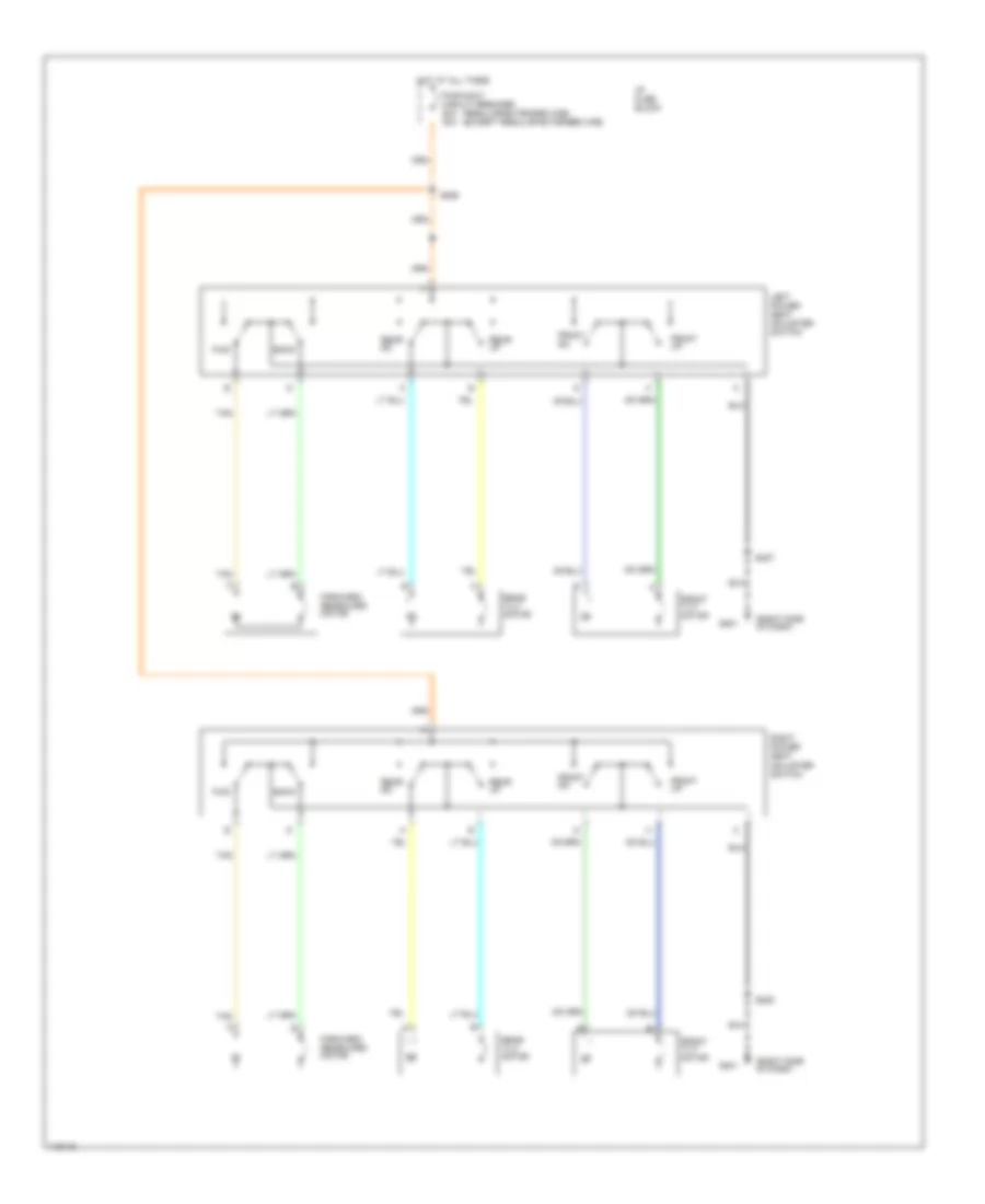 Электросхема привода сидений с 6 путями для GMC Pickup K1999 2500