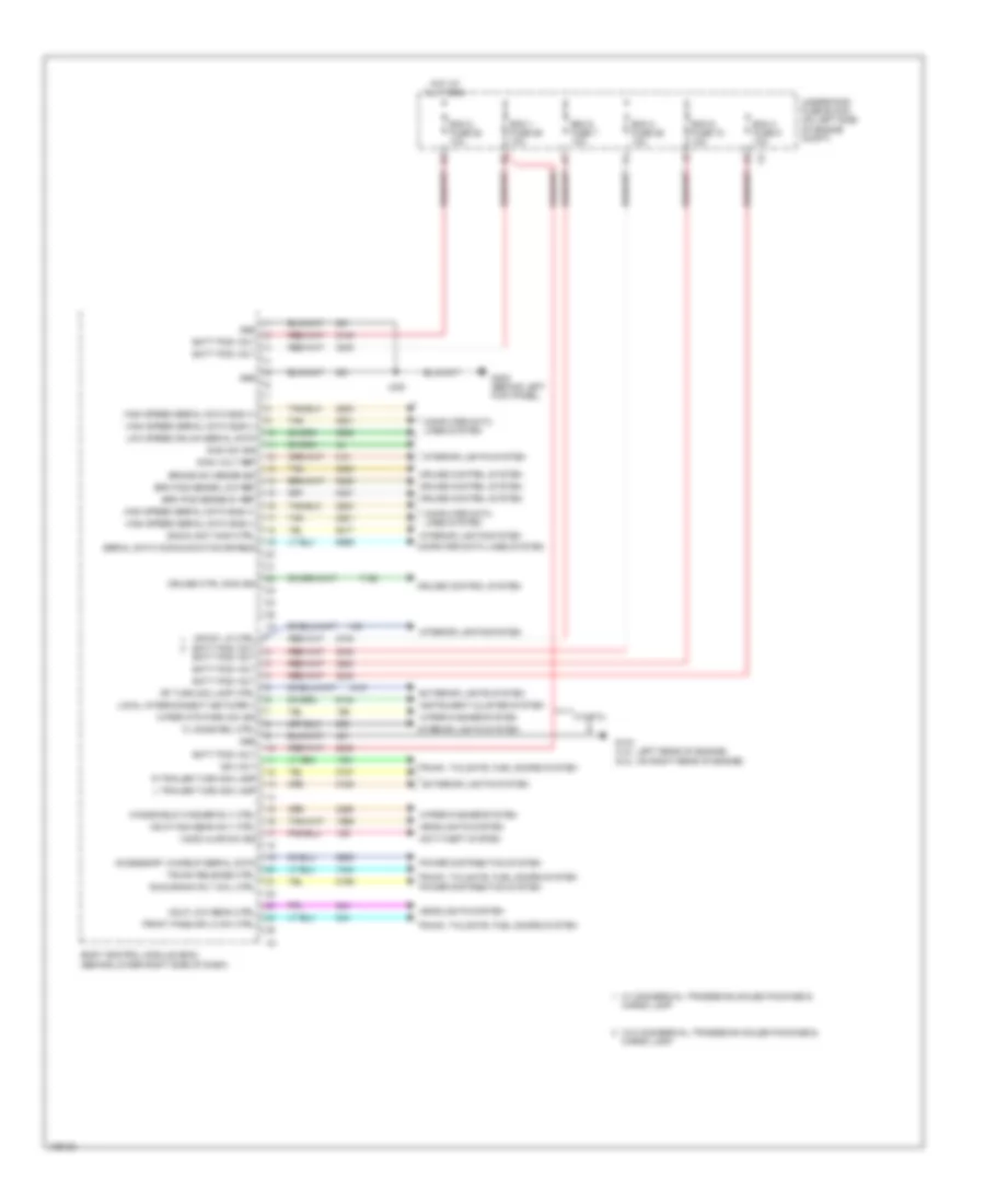 Электросхема блоков управления кузовом (1 из 2) для GMC Savana LT 2014 1500